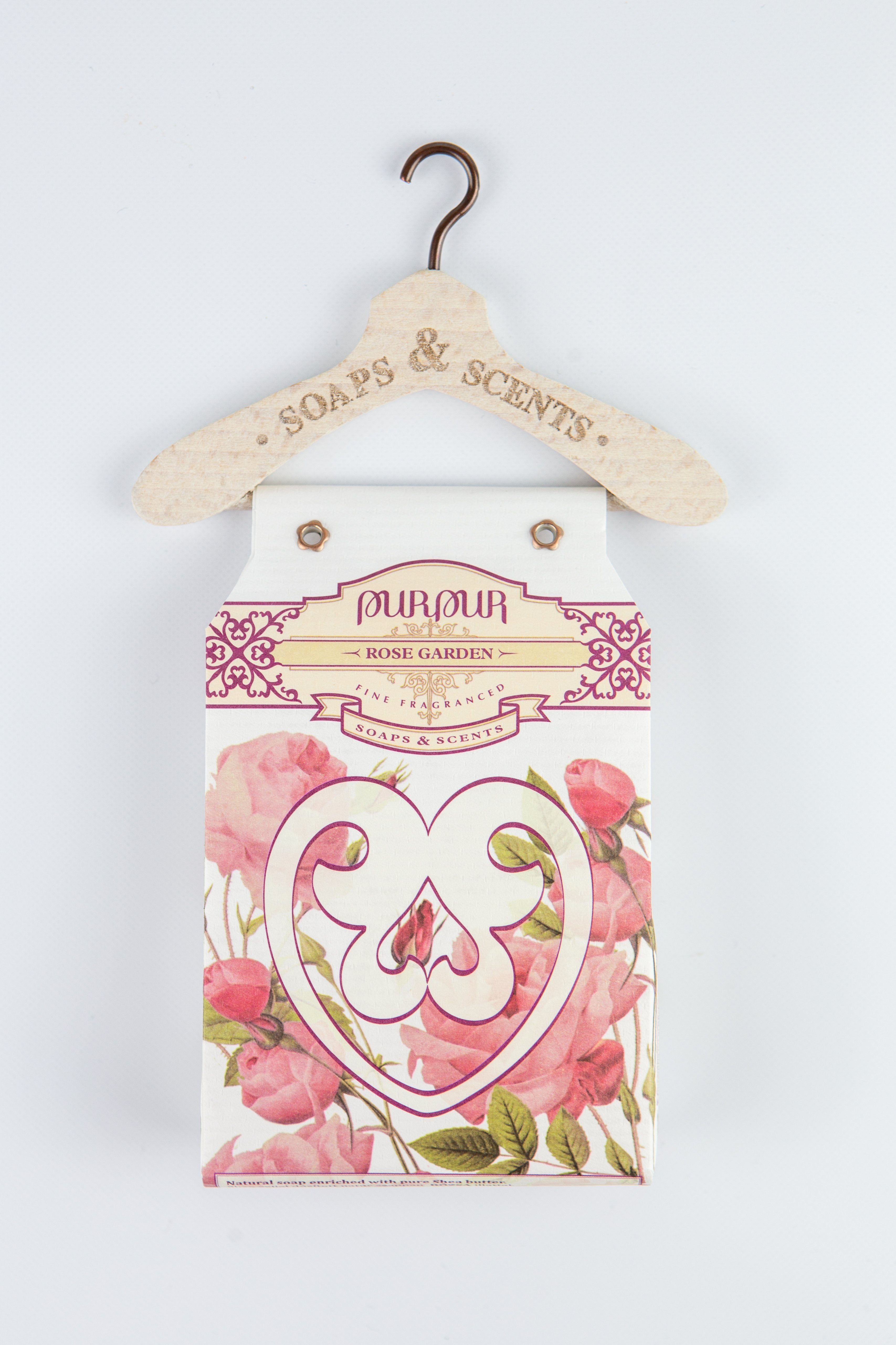 Soap Heart with Hanger Rose Garden