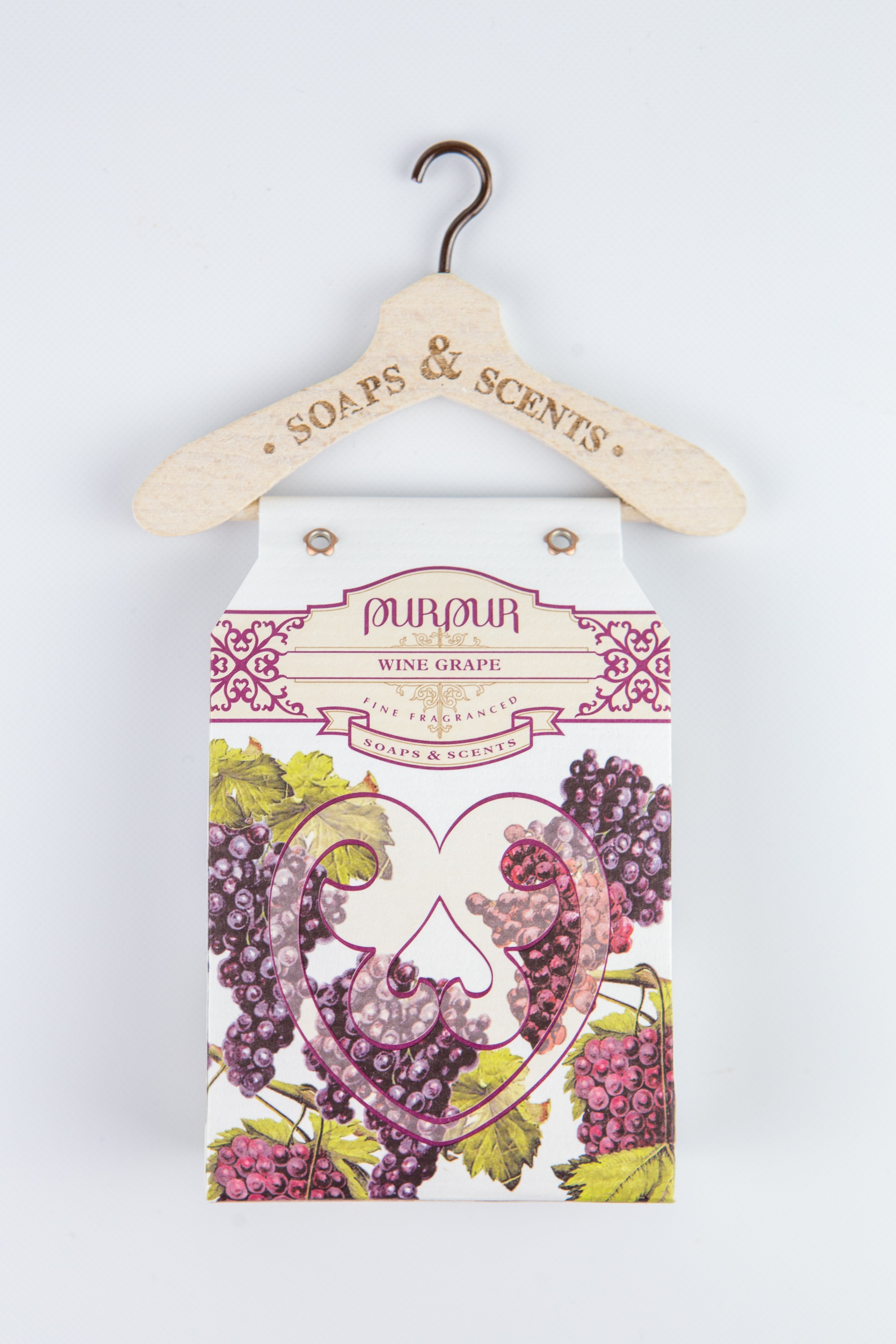 Soap Heart with Hanger Wine Grape