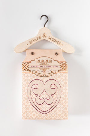 Soap Heart with Hanger Silk&Secret